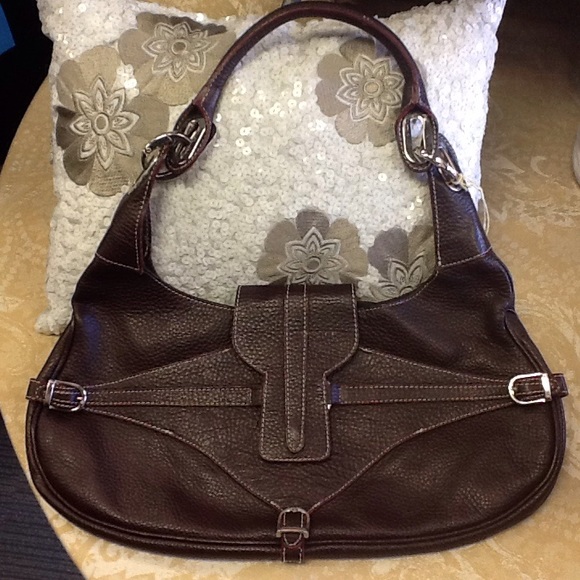 🆑Raisin colored Italian Leather Purse - Picture 3 of 10